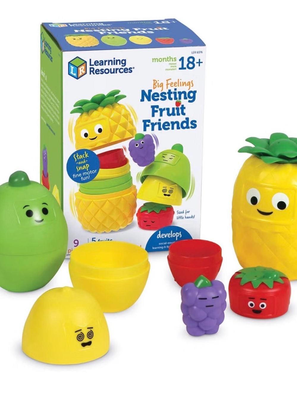 Learning Resources Big Feelings Nesting Fruit Friends - Yellow & Multicolor